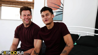 Jaxon Grey Bends Over Calvin Russe And Makes Him Cum From His Strokes (1080p)